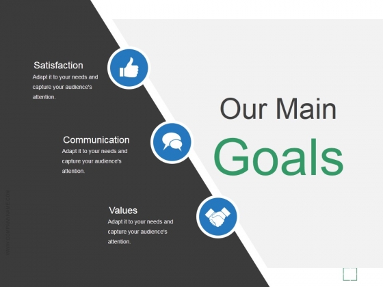 Our Main Goals Ppt PowerPoint Presentation Show Our Main Goals Ppt PowerPoint Presentation Show