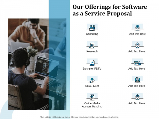 Our Offerings For Software As A Service Proposal Ppt File Templates PDF Our Offerings For Software As A Service Proposal Ppt File Templates PDF