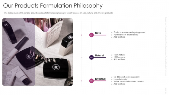 Our Products Formulation Philosophy Portrait PDF Our Products Formulation Philosophy Portrait PDF