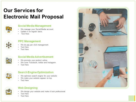 Our Services For Electronic Mail Proposal Ppt Slides Graphics PDF Our Services For Electronic Mail Proposal Ppt Slides Graphics PDF