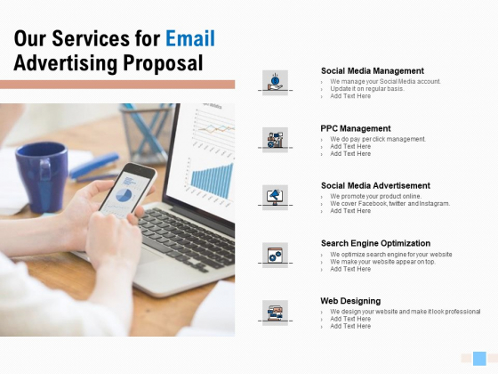 Our Services For Email Advertising Proposal Ppt Visual Aids Outline PDF Our Services For Email Advertising Proposal Ppt Visual Aids Outline PDF