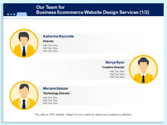 Our Team For Business Ecommerce Website Design Services Technology Ppt PowerPoint Presentation Outline Example PDF Our Team For Business Ecommerce Website Design Services Technology Ppt PowerPoint Presentation Outline Example PDF