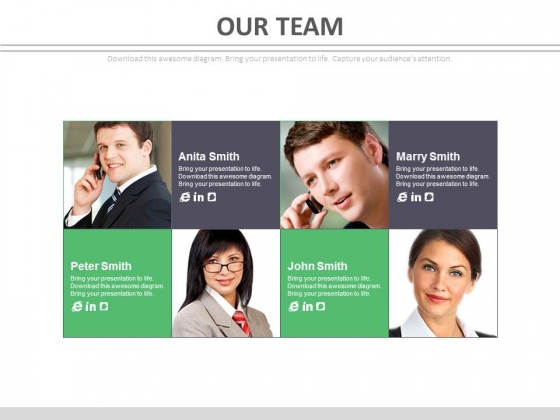 Our Team For Business Strategy Powerpoint Slides