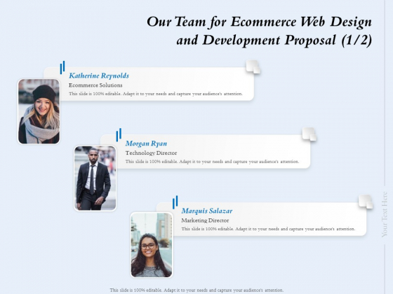 Our Team For Ecommerce Web Design And Development Proposal Ppt Professional Display PDF Our Team For Ecommerce Web Design And Development Proposal Ppt Professional Display PDF
