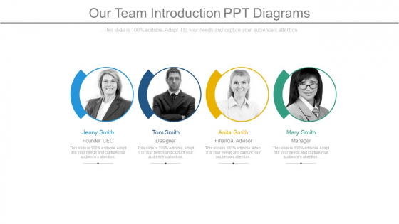Our Team Introduction Ppt Diagrams