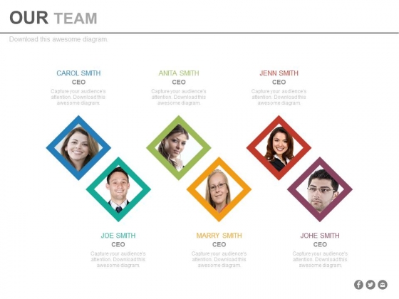 Our Team Of Creative Business People Powerpoint Slides