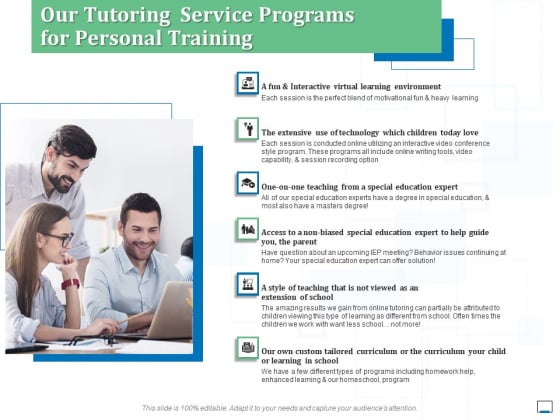 Our Tutoring Service Programs For Personal Training Ppt Inspiration Gridlines PDF Our Tutoring Service Programs For Personal Training Ppt Inspiration Gridlines PDF