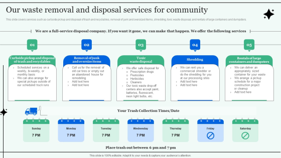 Our Waste Removal And Disposal Services For Community Topics PDF