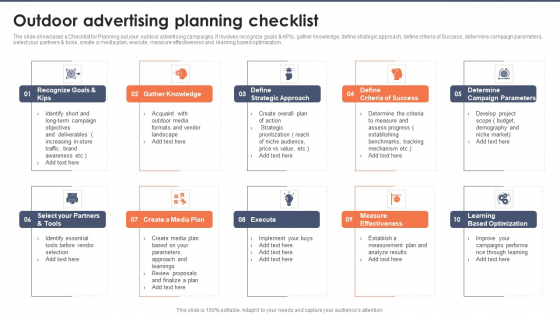 Outdoor Advertising Planning Checklist Designs PDF Outdoor Advertising Planning Checklist Designs PDF