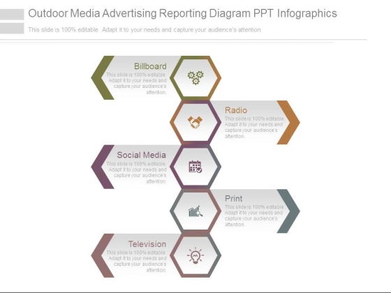 Outdoor Media Advertising Reporting Diagram Ppt Infographics