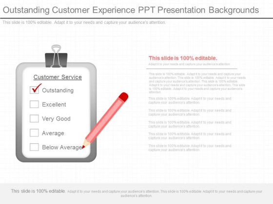 Outstanding Customer Experience Ppt Presentation Backgrounds