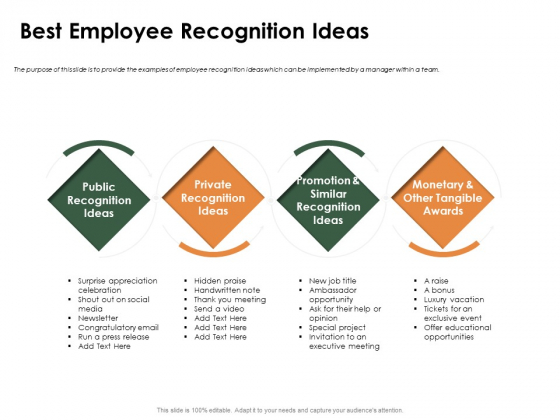 Outstanding Employee Best Employee Recognition Ideas Ppt File Format Ideas PDF