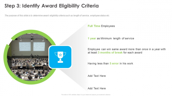 Outstanding Employee Step 3 Identify Award Eligibility Criteria Ppt Gallery Elements PDF