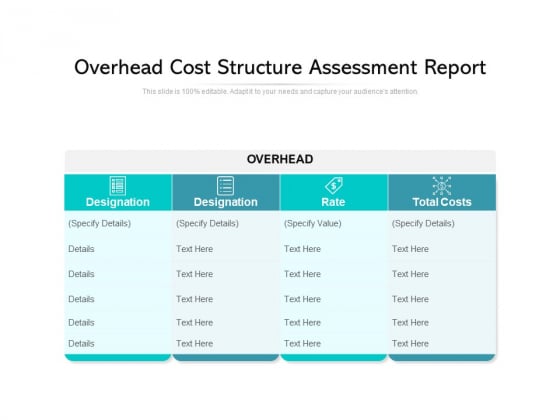 Overhead Cost Structure Assessment Report Ppt PowerPoint Presentation File Visuals PDF Overhead Cost Structure Assessment Report Ppt PowerPoint Presentation File Visuals PDF