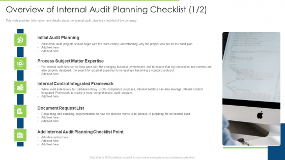 Overview Of Internal Audit Planning Checklist Planning Pictures PDF Overview Of Internal Audit Planning Checklist Planning Pictures PDF