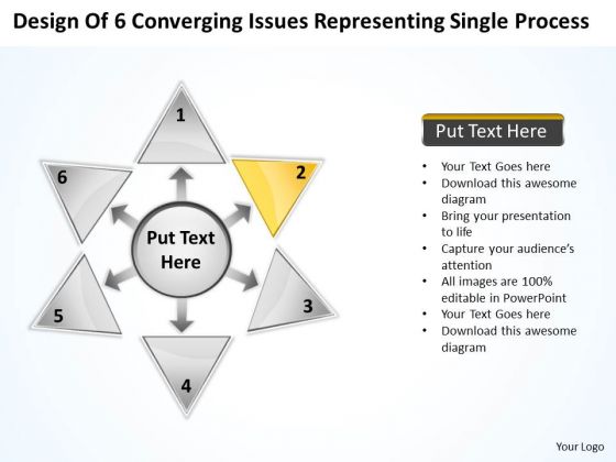 Of 6 Converging Issues Representing Single Process Circular Spoke Chart PowerPoint Slides