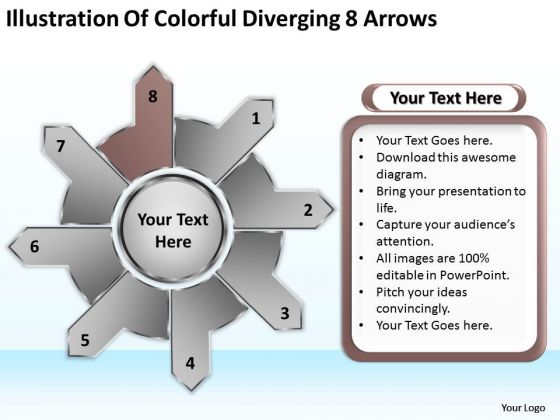 Of Colorful Diverging 8 Arrows Relative Circular Flow Process PowerPoint Slides Of Colorful Diverging 8 Arrows Relative Circular Flow Process PowerPoint Slides