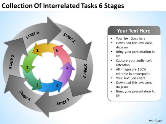 Of Interrelated Tasks 6 Stages Ppt Business Plan Template PowerPoint Slides Of Interrelated Tasks 6 Stages Ppt Business Plan Template PowerPoint Slides