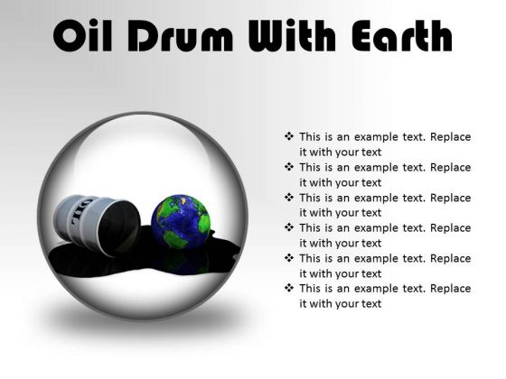 Oil Drum With Earth Industrial PowerPoint Presentation Slides C Oil Drum With Earth Industrial PowerPoint Presentation Slides C