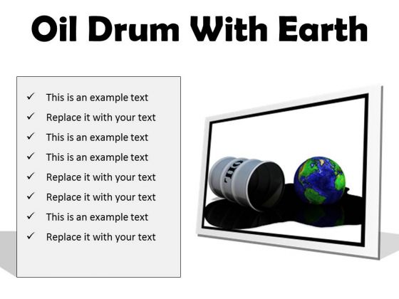 Oil Drum With Earth Industrial PowerPoint Presentation Slides F Oil Drum With Earth Industrial PowerPoint Presentation Slides F