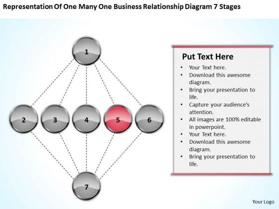 One Many Business Relationship Diagram 7 Stages Plan For PowerPoint Slides One Many Business Relationship Diagram 7 Stages Plan For PowerPoint Slides