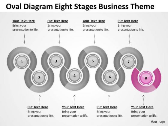 Oval Diagram Eight Stages Business Theme Ppt Plan Forms PowerPoint Slides