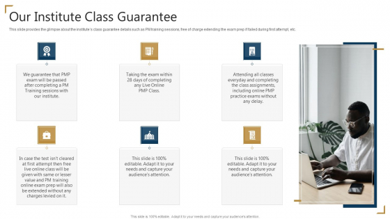 PMP Certification Our Institute Class Guarantee Ppt Pictures Designs Download PDF PMP Certification Our Institute Class Guarantee Ppt Pictures Designs Download PDF