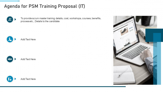 PSM Training Proposal IT Agenda For PSM Training Proposal IT Diagrams PDF