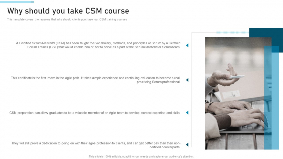 PSM Training Proposal IT Why Should You Take CSM Course Elements PDF PSM Training Proposal IT Why Should You Take CSM Course Elements PDF