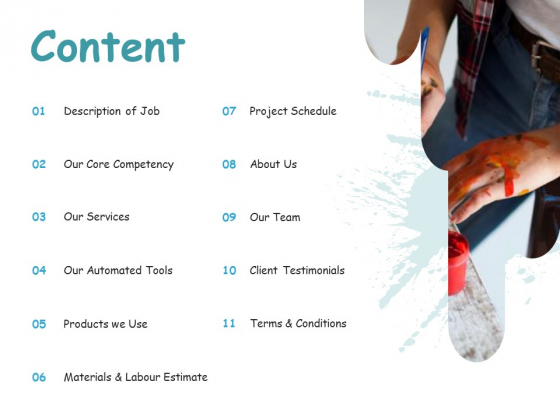 Paint Entrepreneur Content Ppt Diagram Images PDF