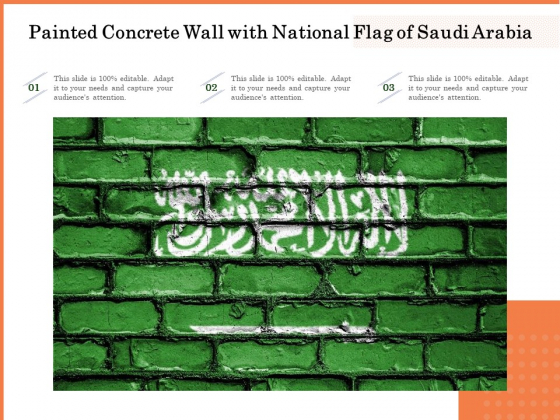 Painted Concrete Wall With National Flag Of Saudi Arabia Ppt PowerPoint Presentation Inspiration PDF