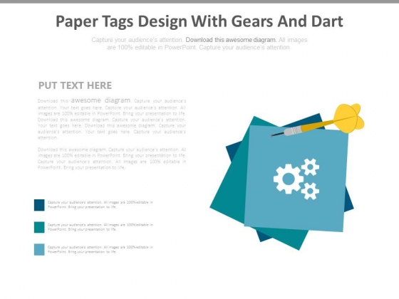 Paper Tags Design With Gears And Dart Powerpoint Slides Paper Tags Design With Gears And Dart Powerpoint Slides