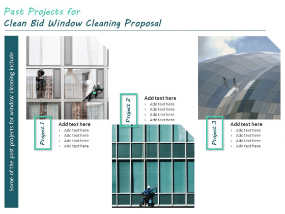 Past Projects For Clean Bid Window Cleaning Proposal Ppt Professional Aids PDF