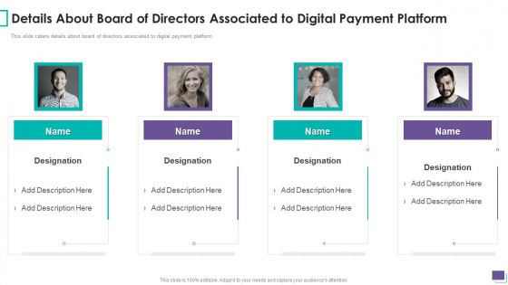 Payment Gateway Firm Details About Board Of Directors Associated To Digital Payment Brochure PDF Payment Gateway Firm Details About Board Of Directors Associated To Digital Payment Brochure PDF