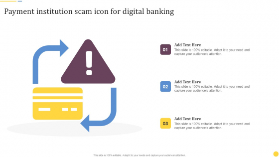 Payment Institution Scam Icon For Digital Banking Portrait PDF