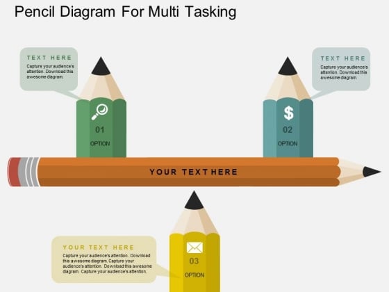 Pencil Diagram For Multi Tasking Powerpoint Template Pencil Diagram For Multi Tasking Powerpoint Template