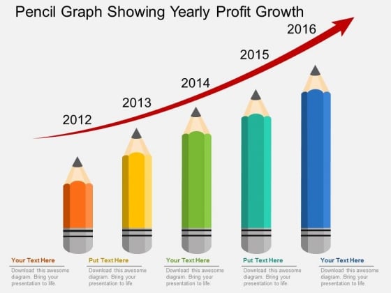 Pencil Graph Showing Yearly Profit Growth Powerpoint Templates Pencil Graph Showing Yearly Profit Growth Powerpoint Templates