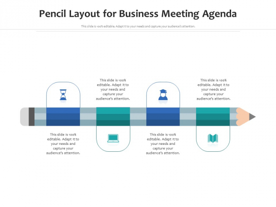 Pencil Layout For Business Meeting Agenda Ppt PowerPoint Presentation File Slide Download PDF