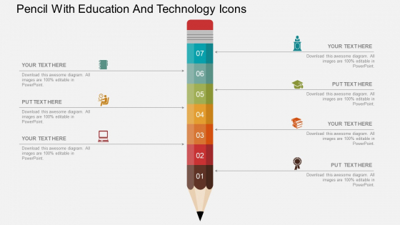 Pencil With Education And Technology Icons Powerpoint Templates Pencil With Education And Technology Icons Powerpoint Templates