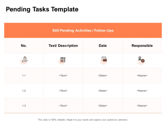 Pending Tasks Template Ppt PowerPoint Presentation Icon Format Pending Tasks Template Ppt PowerPoint Presentation Icon Format