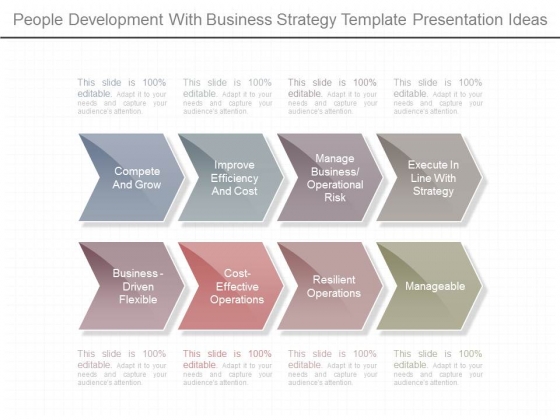 People Development With Business Strategy Template Presentation Ideas