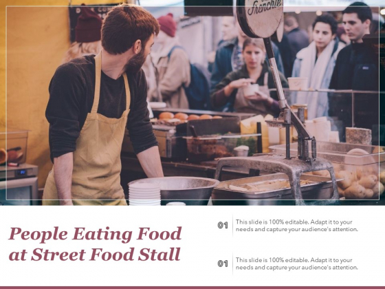 People Eating Food At Street Food Stall Ppt PowerPoint Presentation Icon Styles PDF