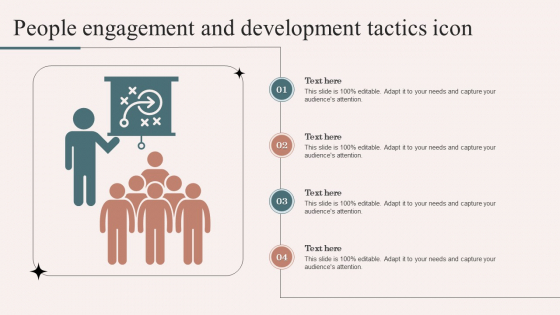 People Engagement And Development Tactics Icon Introduction PDF