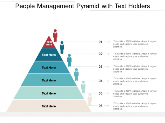 People Management Pyramid With Text Holders Ppt PowerPoint Presentation Gallery Deck PDF