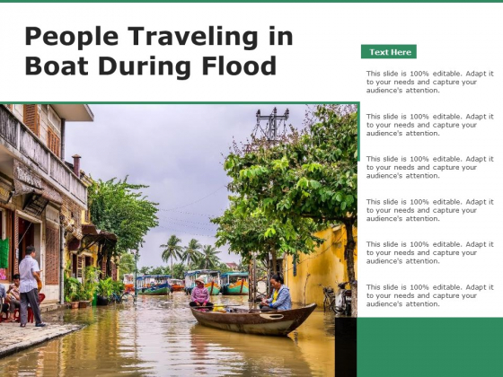 People Traveling In Boat During Flood Ppt PowerPoint Presentation File Deck PDF