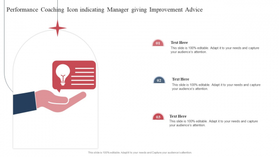 Performance Coaching Icon Indicating Manager Giving Improvement Advice Topics PDF Performance Coaching Icon Indicating Manager Giving Improvement Advice Topics PDF