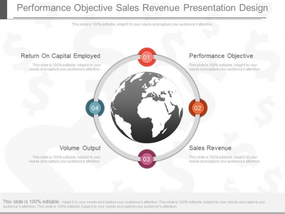 Performance Objective Sales Revenue Presentation Design Performance Objective Sales Revenue Presentation Design