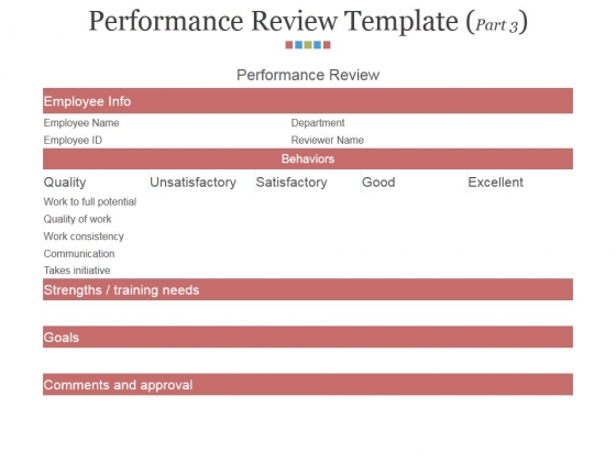 Performance Review Template Part 3 Ppt PowerPoint Presentation File Slide Download