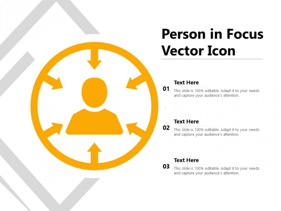 Person In Focus Vector Icon Ppt PowerPoint Presentation Icon Professional PDF