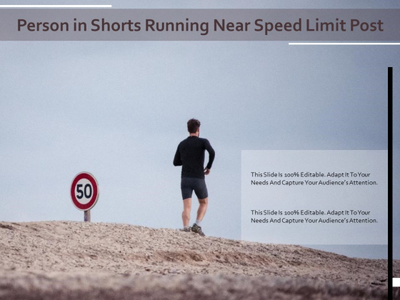 Person In Shorts Running Near Speed Limit Post Ppt PowerPoint Presentation Gallery File Formats PDF